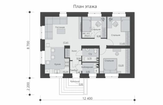 Проект одноэтажного дома